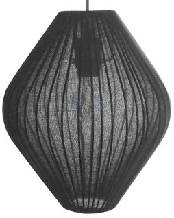 Lampe Suspension Alme Tissu Noir