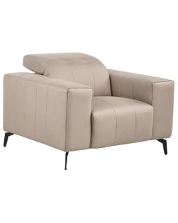 Fauteuil Ommel Cuir Pu Taupe