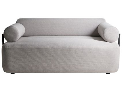 Canapé 2 Places Elva Tissu Gris Clair