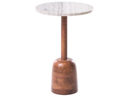 Table D'appoint Hartwell Bois De Manguier Marron