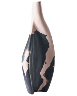 Vase Décoratif Lagos Bois De Manguier 40 Cm Noir/beige