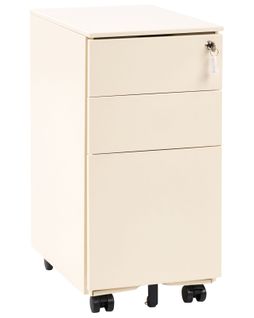 Meuble De Rangement Bolsena Métal Beige Clair