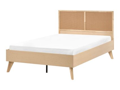 Lit Avec Sommier Monpazier 120 X 200 Cm Marron Clair