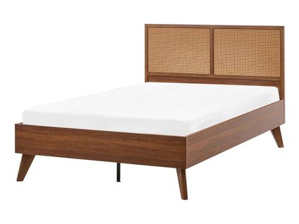 Lit Avec Sommier Monpazier 120 X 200 Cm Marron Foncé