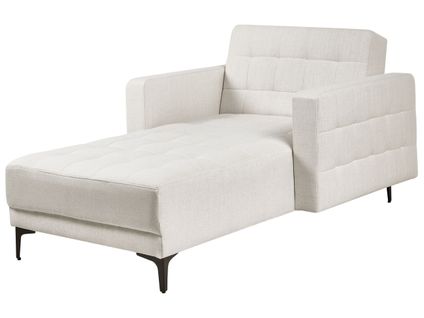 Chaise Longue Aberdeen Tissu Blanc Cassé