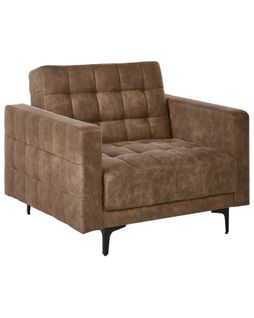 Fauteuil Aberdeen Cuir Pu Marron