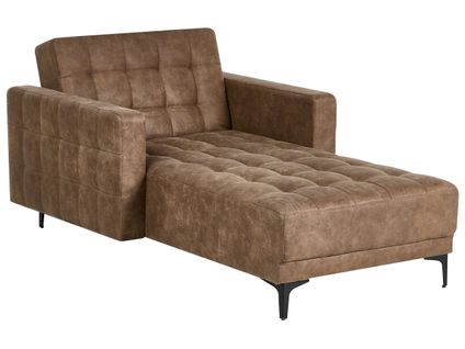 Chaise Longue Aberdeen Cuir Pu Marron