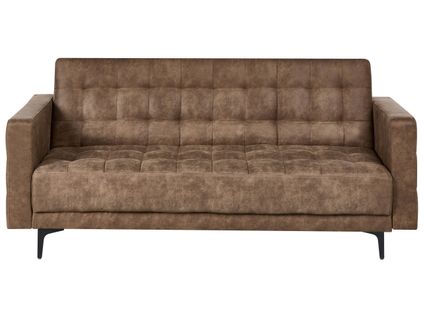 Canapé-lit 3 Places Aberdeen Cuir Pu Marron