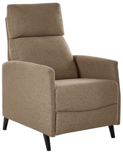 Fauteuil Inclinable Selvik Repose-pieds Inclus Tissu Marron