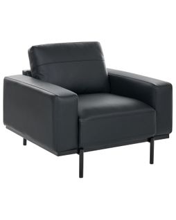 Fauteuil Sovik Cuir Pu Noir