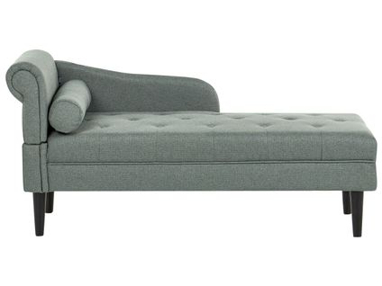 Chaise Longue Côté Gauche Yvoire Tissu Vert