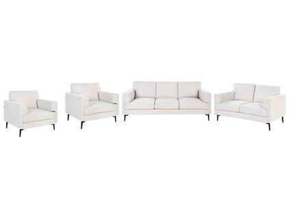 Ensemble De Salon 7 Places Lousto Tissu Beige Clair