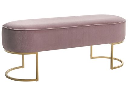 Banc Milry Velours Rose