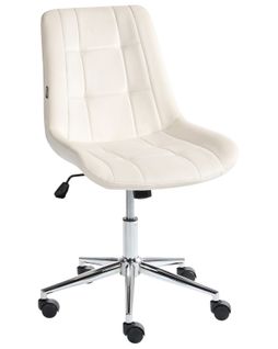 Chaise De Bureau Melrose Velours Blanc Cassé
