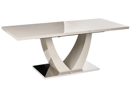 Table De Salle à Manger Extensible Merran Beige Clair 160/200 Cm 90 Cm