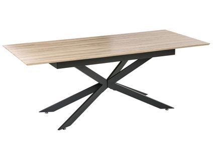 Table De Repas Finley Chêne Clair 160/200 Cm 90 Cm