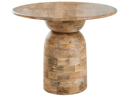 Table De Repas Murtle Marron Clair 110 Cm 110 Cm Bois De Manguier