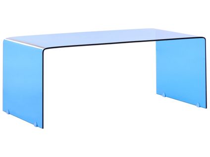 Table Basse Kendall Verre De Sécurité Bleu