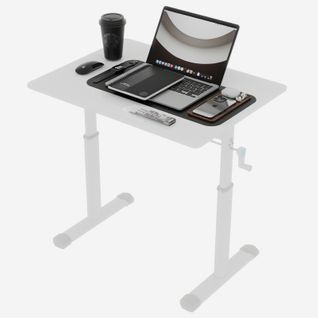 Bureau 80cm Réglable En Hauteur, Métal Et Bois Blanc