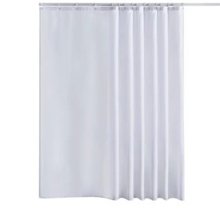 Rideau De Douche Anti-moisissure Avec Anneaux Imperméable Polyester Blanc 200x240 Cm