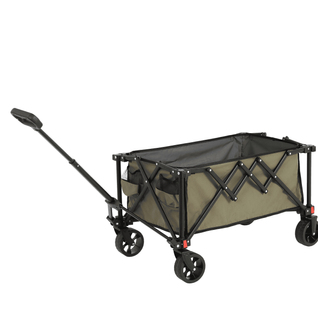 Chariot Pliant 77x48x45 Cm, Pliage Rapide Et Roues Tout Terrain, Acier, Vert Armée