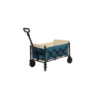 Chariot Pliant 66x41x44.5 Cm, Grande Capacité 70 L, Acier, Tissu Oxford, Couleur Bleu