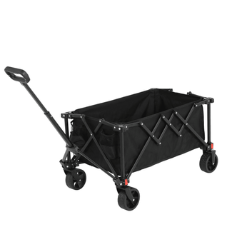 Chariot Pliant 77x48x45 Cm, Pliage Rapide Avec Roues Tout-terrain, Acier, Noir