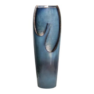 Fontaine Décorative 29x34,5x98 Cm, Cascade Apaisante, Polyresine, Couleur Bleu