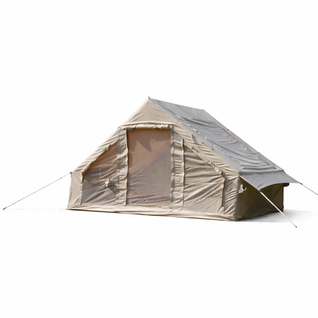 Grande Tente Gonflable 4-6 Places Beige Avec Passe-poêle, Tissu 300d Imperméable Pu3000