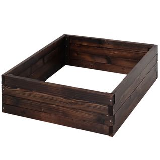 Carré Potager Surélevé En Bois De Sapin Brun Foncé 60x60x23 Cm