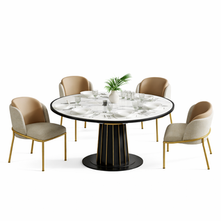 Lot De 4 Chaises De Salle à Manger, Design Nordique Minimaliste, Assise Rembourrée, Beige Et Kaki