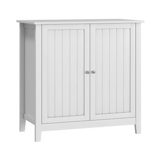Meuble Bas De Salle De Bain Moderne 80 X 40 X 80 Cm Avec Étagères Intérieures Et 2 Porte, Blanc