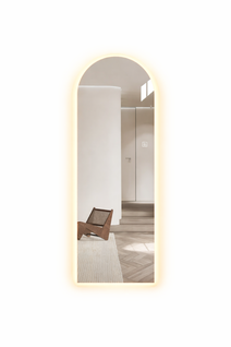 Miroir Sur Pied, Miroir Mural Avec Éclairage LED Argenté 165x50 Cm