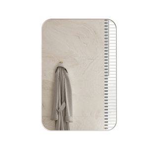 Armoire Miroir Rectangulaire En Métal Et Verre, Blanc