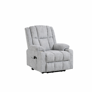 Fauteuils Releveurs Électriques, Velours, Motorisés, Gris Clair