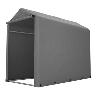 Abri à Vélo Multifonction En Acier Galvanisé Avec Bâche Pe Étanche 187x100x160 Cm Gris Foncé