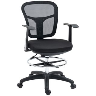 Fauteuil De Bureau Ergonomique - Pivotante Avec Repose-pieds - Respirant Et Réglable - Noir