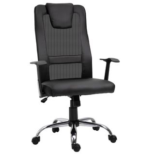 Fauteuil De Bureau Ergonomique - Réglage Hauteur Et Bascule - Simili - Noir