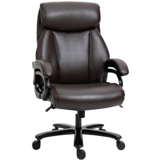 Fauteuil De Bureau Ergonomique - Assise Rembourrée - Fauteuil Gamer Inclinable - Marron