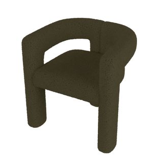 Fauteuil Moderne - Cadre Rond - Assise Ergonomique - Pour Salon Bureau - Teddy Métal - Émeraude
