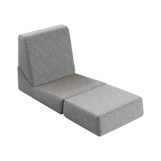 Canapé Convertible 1 Place - Matelas Pliant Triple - Idéal Petits Espaces - Tissu Flanelle - Gris