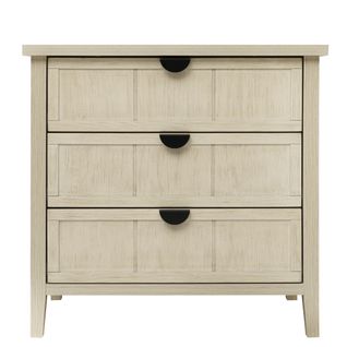 Commode 3 Tiroirs 80×40×80 Cm, Design Bois Naturel Avec Gravure Linéaire,pour Salon,chambre