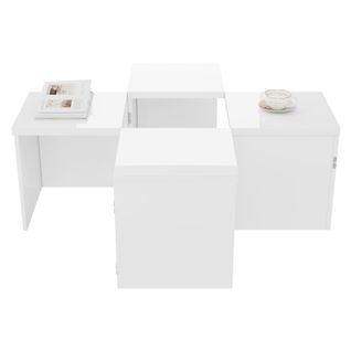 Table Basse Modulable Avec Plateau Laqué Design Diy Pour Salon Combinaison Libre