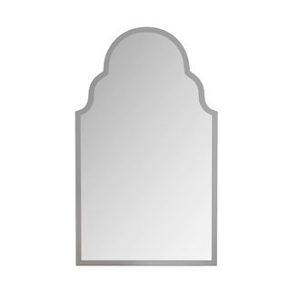 Miroir Rectangulaire 61x101 Cm Argenté, Cadre Métal Anodisé Anti-humidité, Fixation Murale