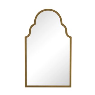 Miroir Mural 61 X 101 Cm En Verre Clair, Cadre Métal Bronze Anodisé, Sécurité Anti-casse