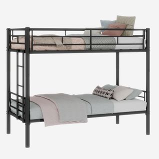 Lit Superposé 190x90cm Avec Structure En Métal Et Accès Sécurisé