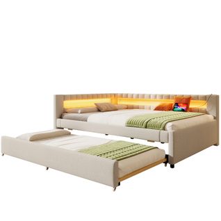 lit gigogne 140x200 Cm Avec Lit Gigogne Beige