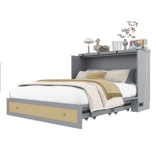 Lit Coffre 140x200 Cm Avec Structure Transformable Et Rangement Pratique