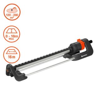 Arroseur Oscillant Aqua L - Surface 280m² - Portée 18m Max - Résistant Uv Et Gel - Garantie 5 Ans