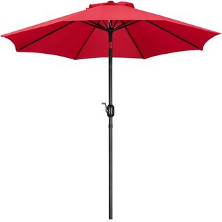 Parasol De Jardin Extérieur à 8 Baleines 270 Cm Rouge